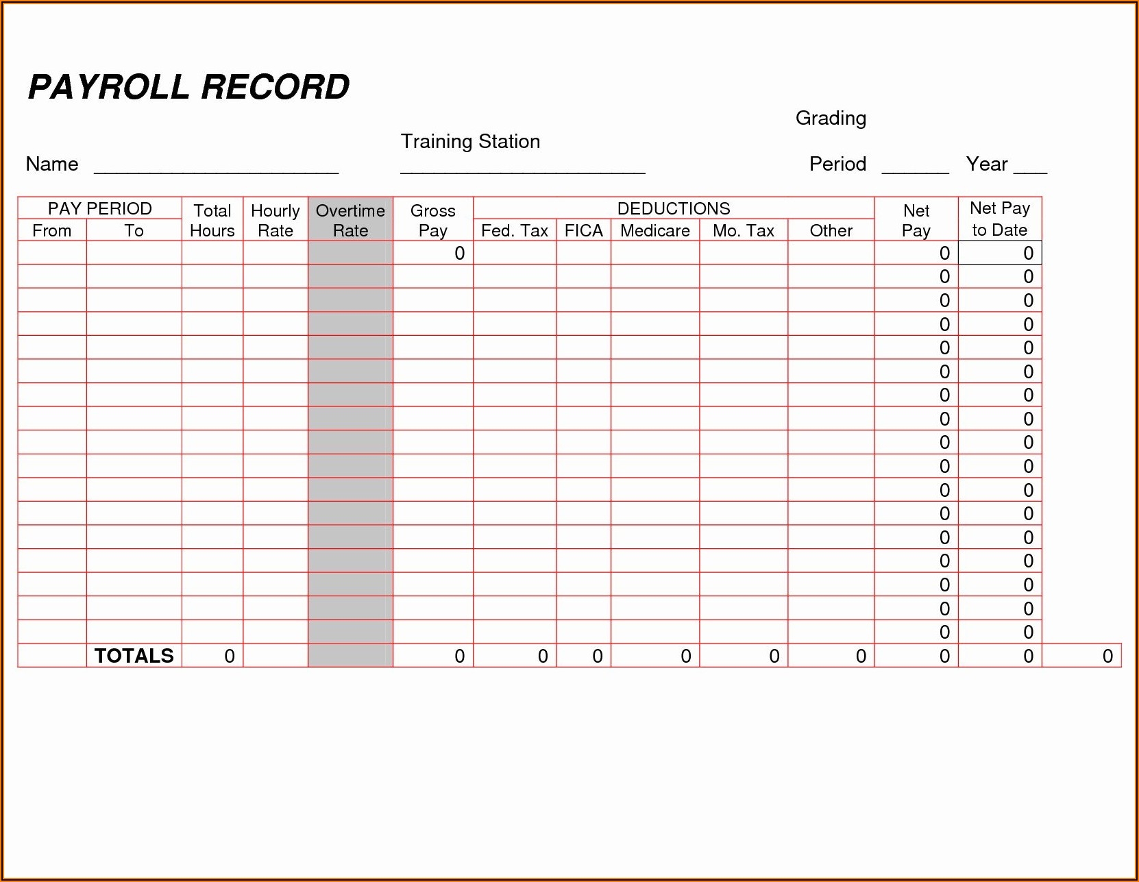 Printable Payroll Ledger Template Template 2 Resume Examples 