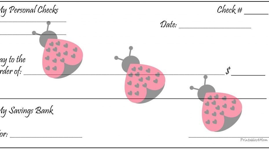 Printable Pretend Checks For Kids Printables 4 Mom Printables Kids