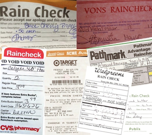 Printable Rain Check