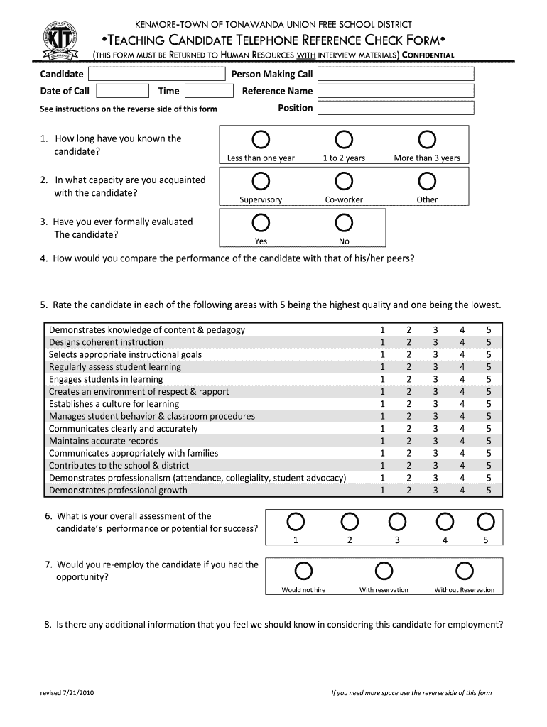 Printable Reference Check Questions Template Printable Templates