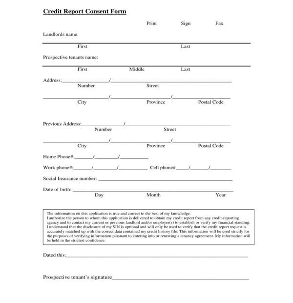 Printable Tenant Background Check Form Printable Forms Free Online