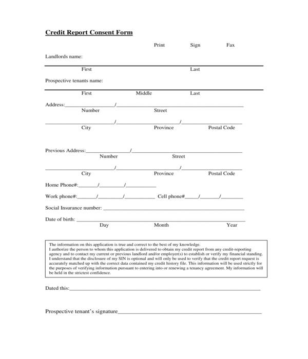 Printable Tenant Background Check Form Printable Forms Free Online