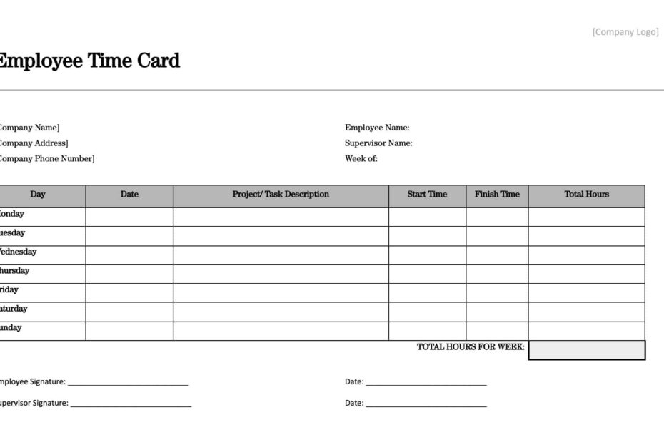 Printable Time Cards Pdf Printable Online