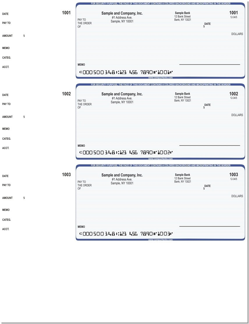 Quicken Printable Checks