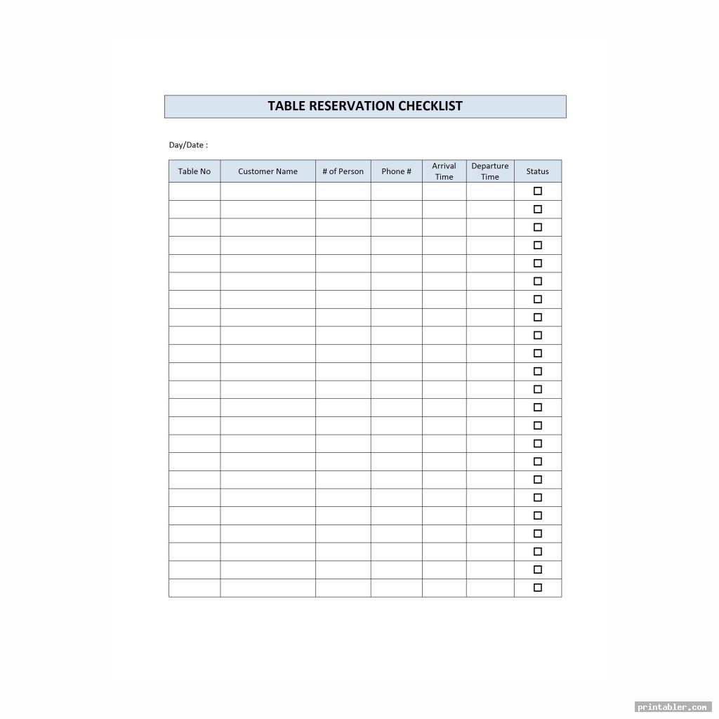 Restaurant Guest Check Template Printable Gridgit