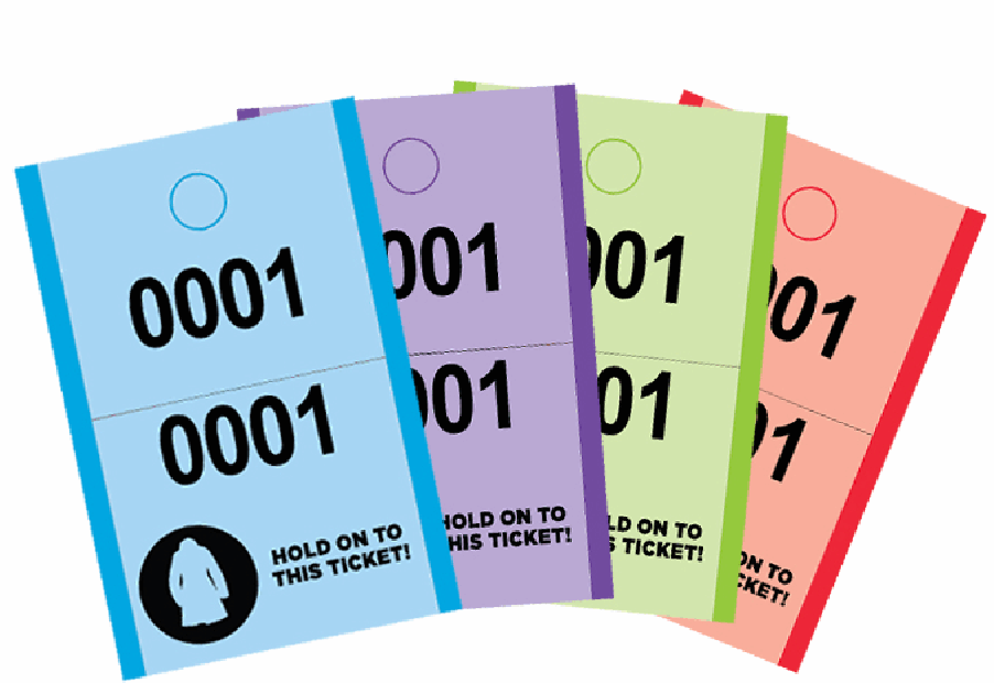 Stylish Custom Coat Check Tickets