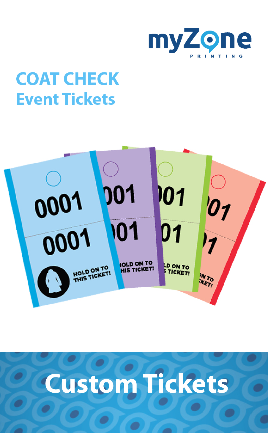 Stylish Custom Coat Check Tickets