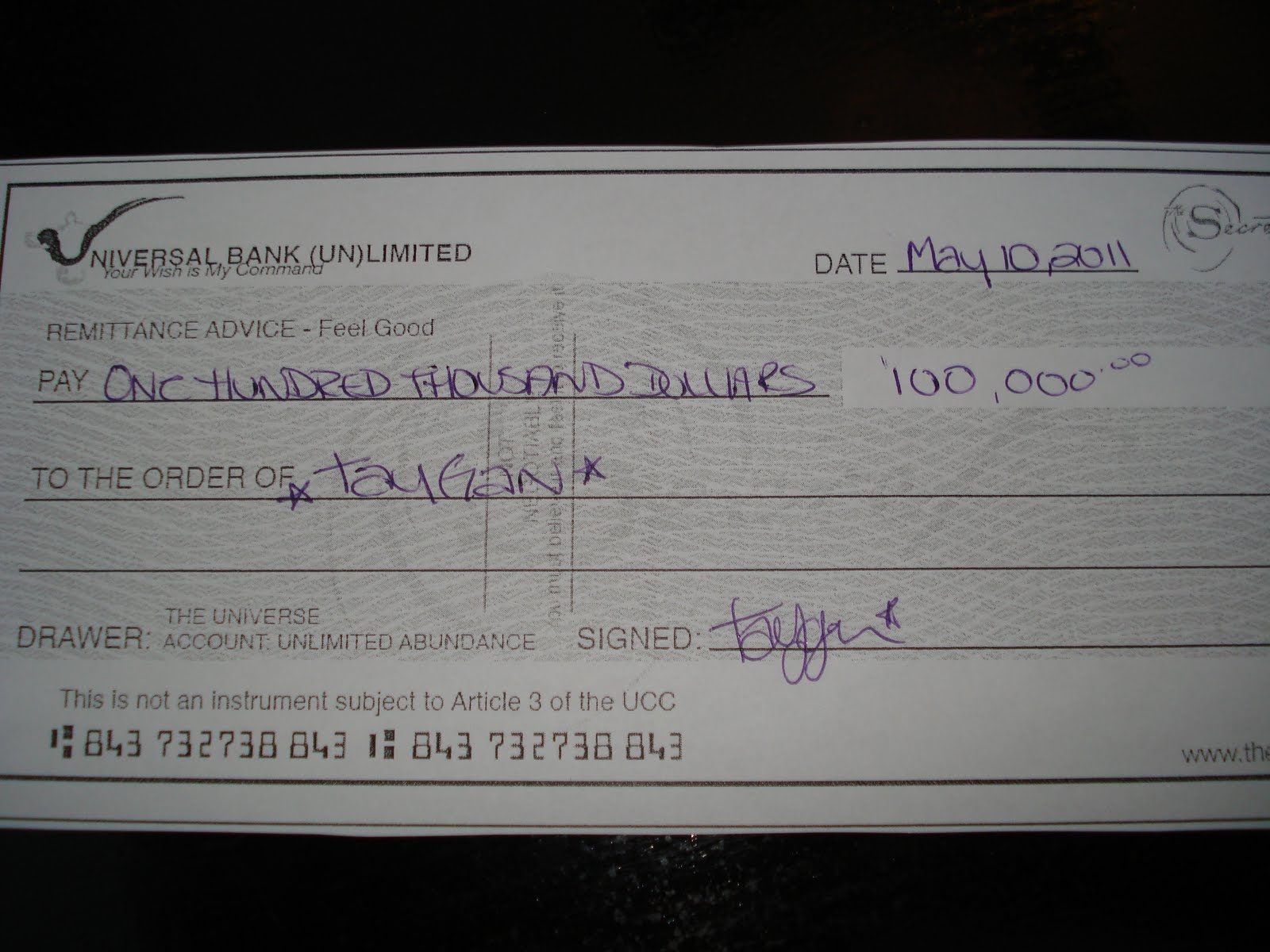 The Secret Check Printable