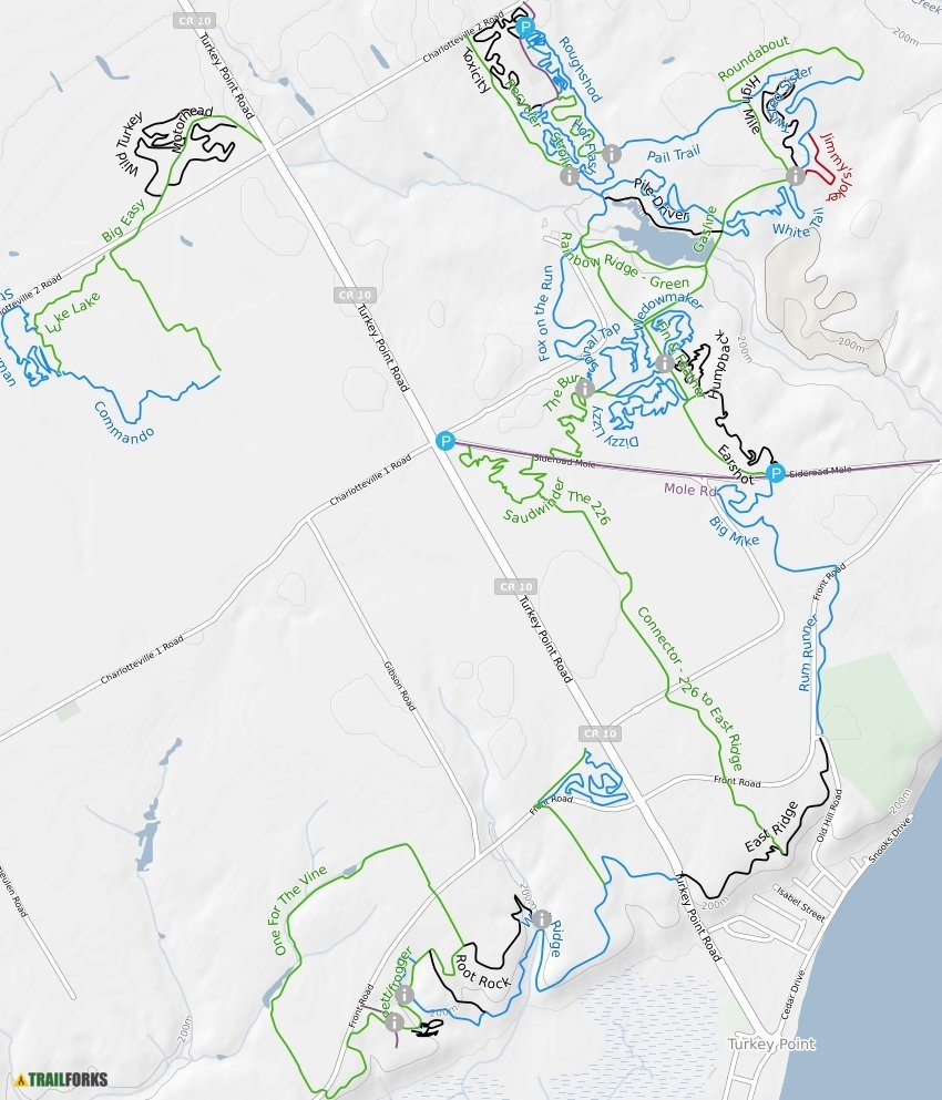 Turkey Point Mountain Bike Trail Map Arlyne Nicolina