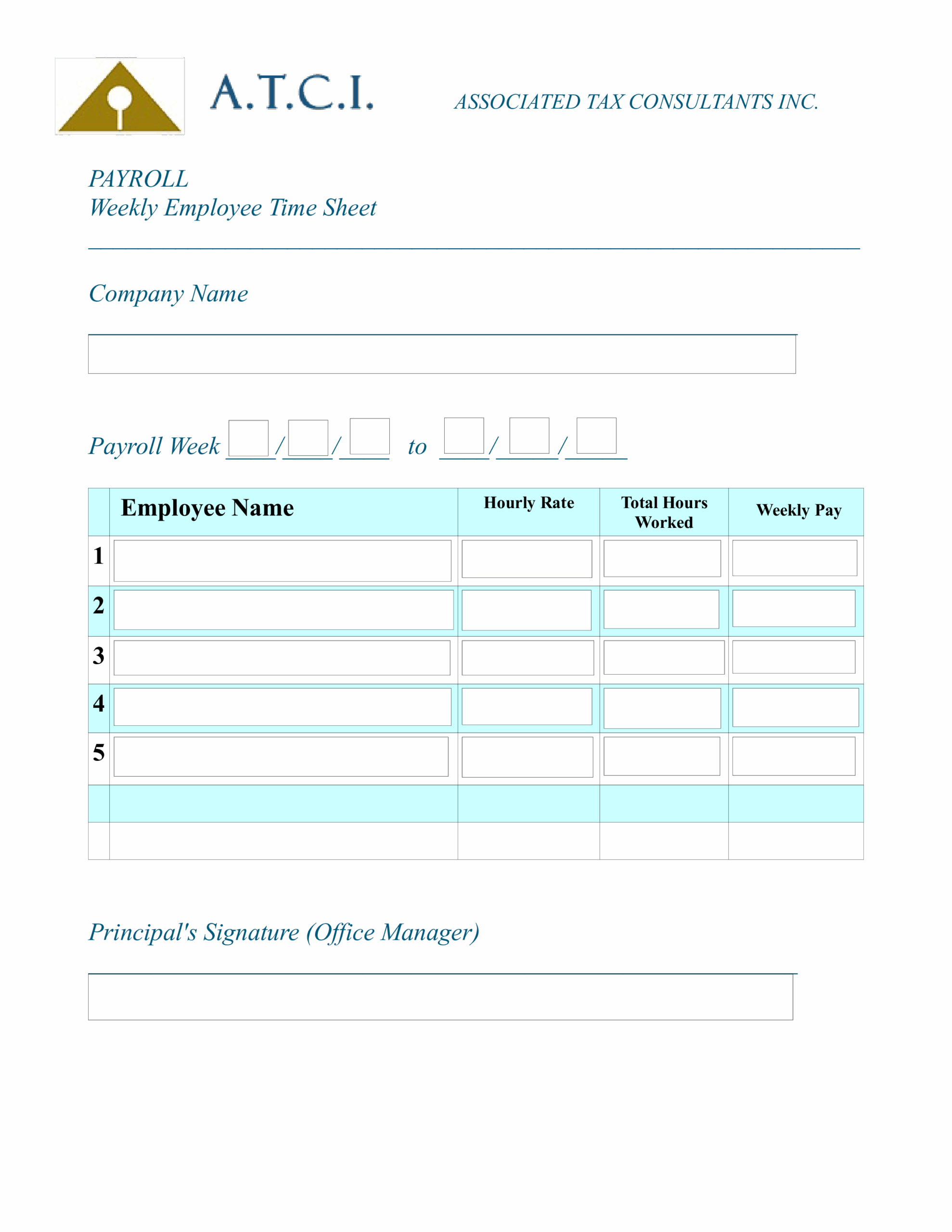 Weekly Payroll Spreadsheet Template Download Printable Pdf 