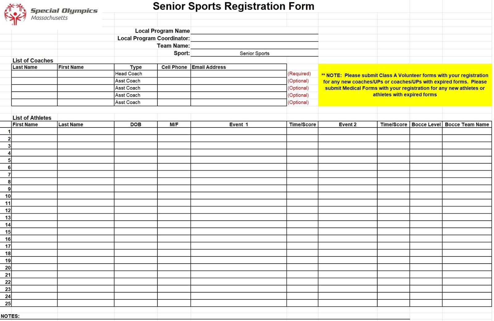 10 Free Sports Registration Form Templates Excel Word PDF 