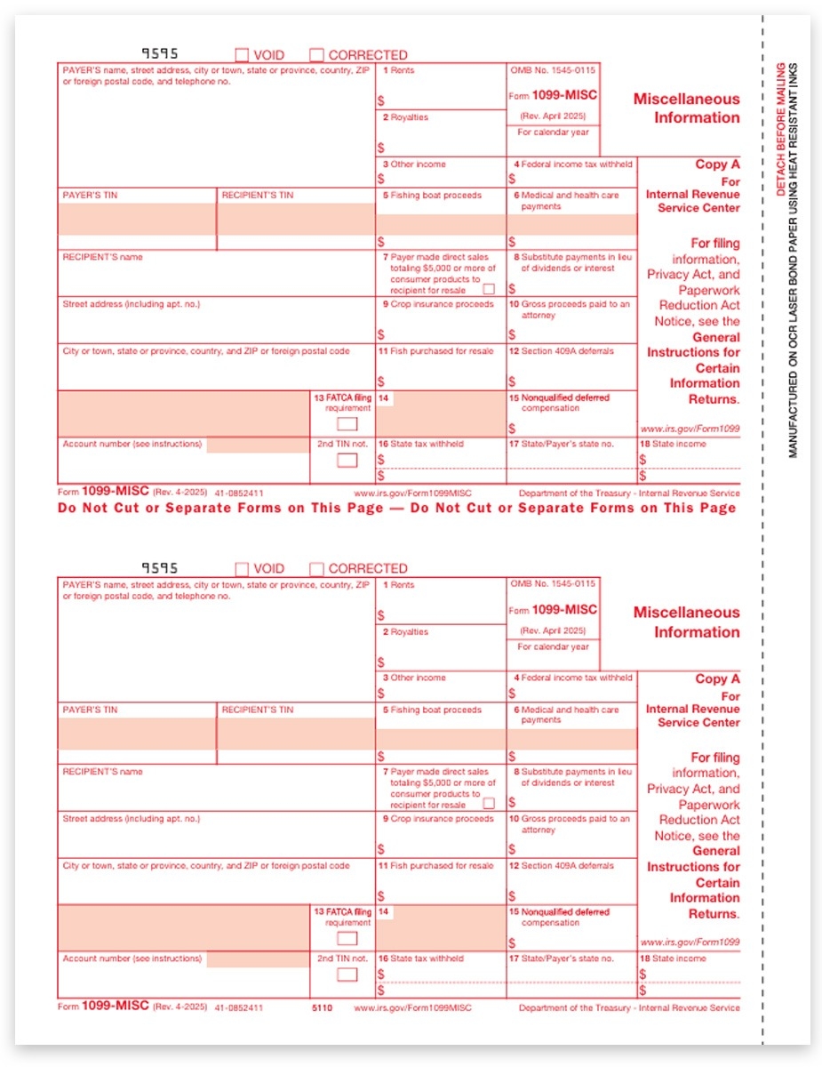 1099 MISC Form Copy A Federal