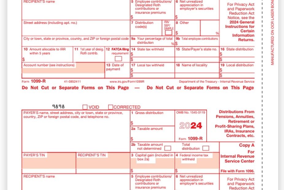 1099 R Form Copy A Federal