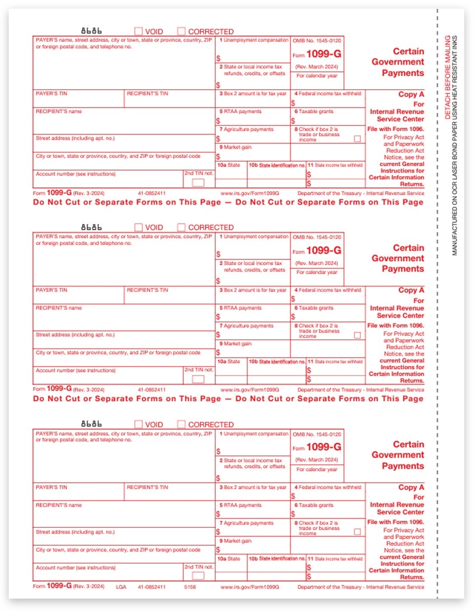 1099G Form For Government Payments DiscountTaxForms