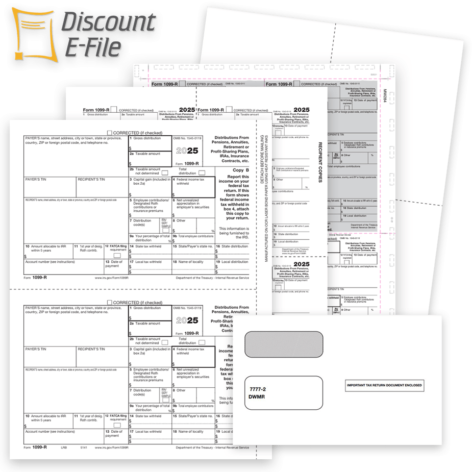 1099R Tax Forms Envelopes U0026 E File For 2025 DiscountTaxForms
