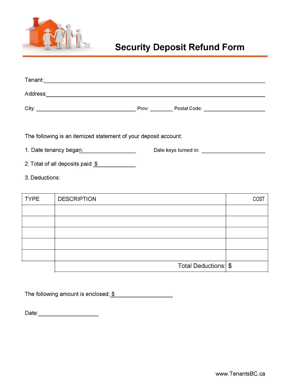 13 FREE Security Deposit Return Letter Samples U0026 Templates In MS Word Google Docs PDF