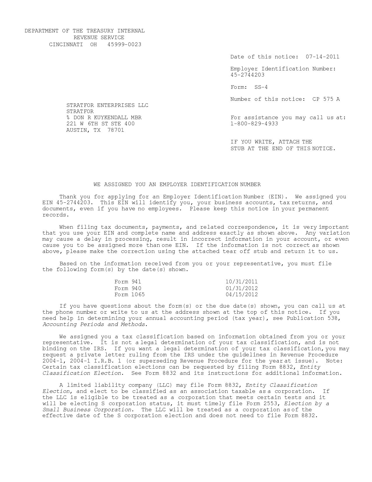 20 EIN Verification Letters 147c Letters TemplateLab