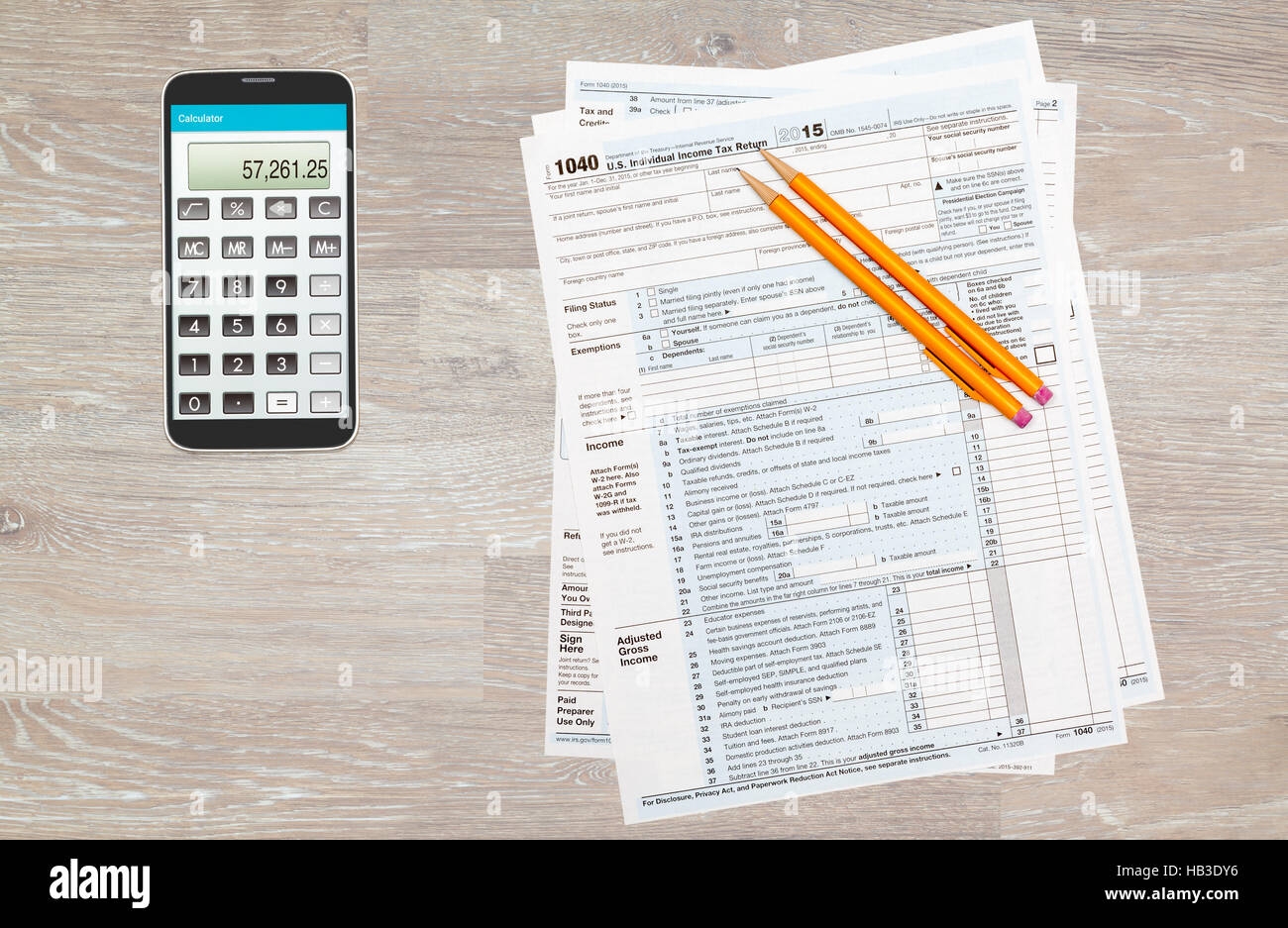 2015 Irs 1040 Form Hi res Stock Photography And Images Alamy