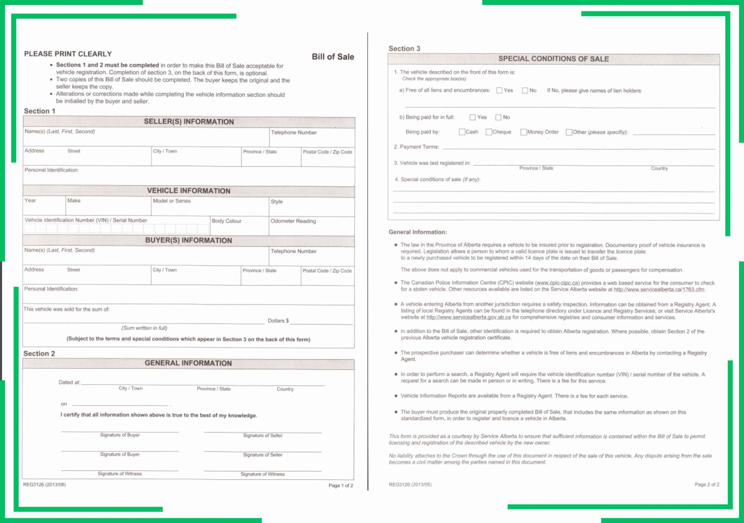 2020 2024 CA Alberta Form REG3126 Fill Online Printable Fillable Worksheets Library