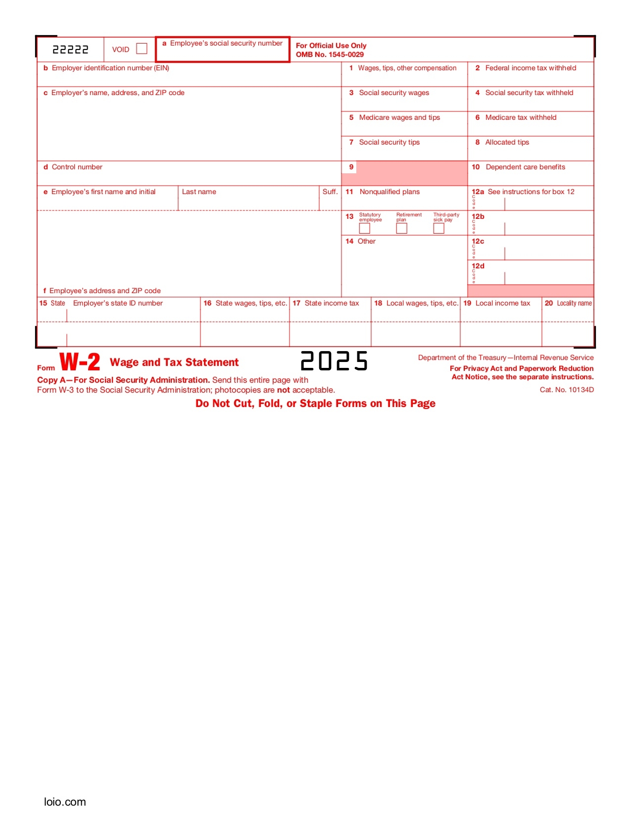 2025 IRS Form W 2 Download U0026 Fill Your Tax Document