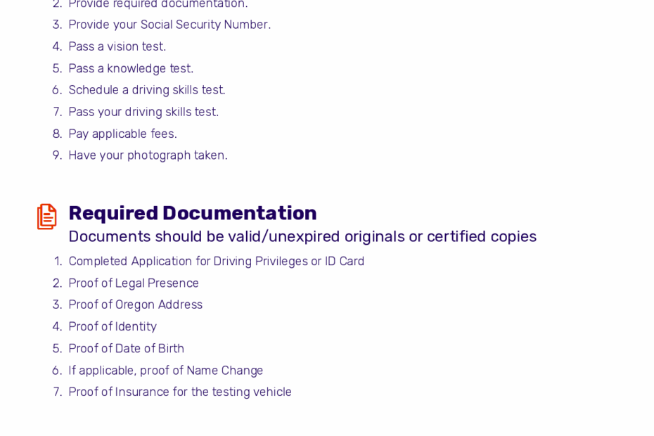 2025 Oregon DMV Permit Test Cheat Sheet 99 Pass Rate