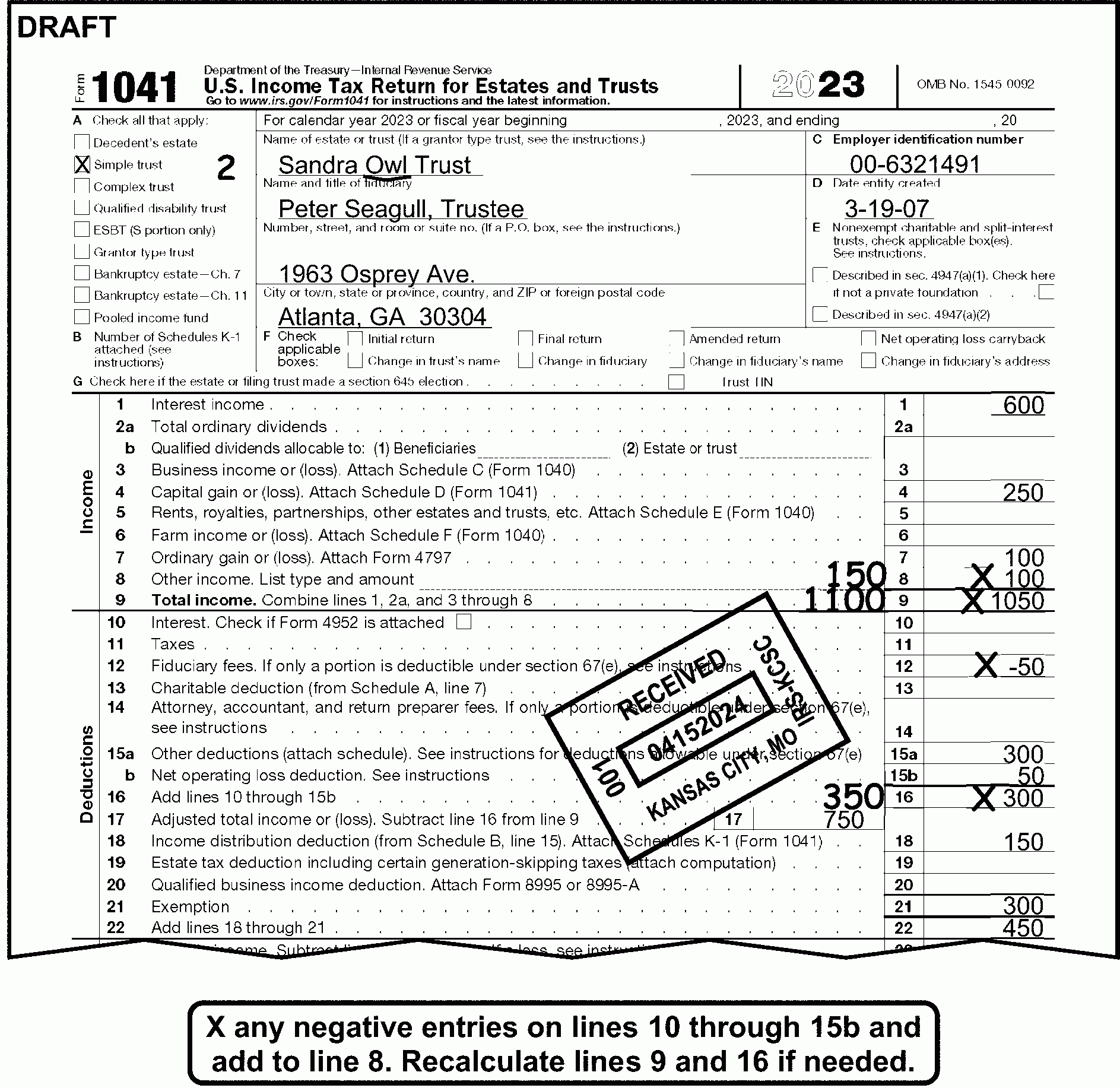 3 11 14 Income Tax Returns For Estates And Trusts Forms 1041 1041 QFT And 1041 N Internal Revenue Service