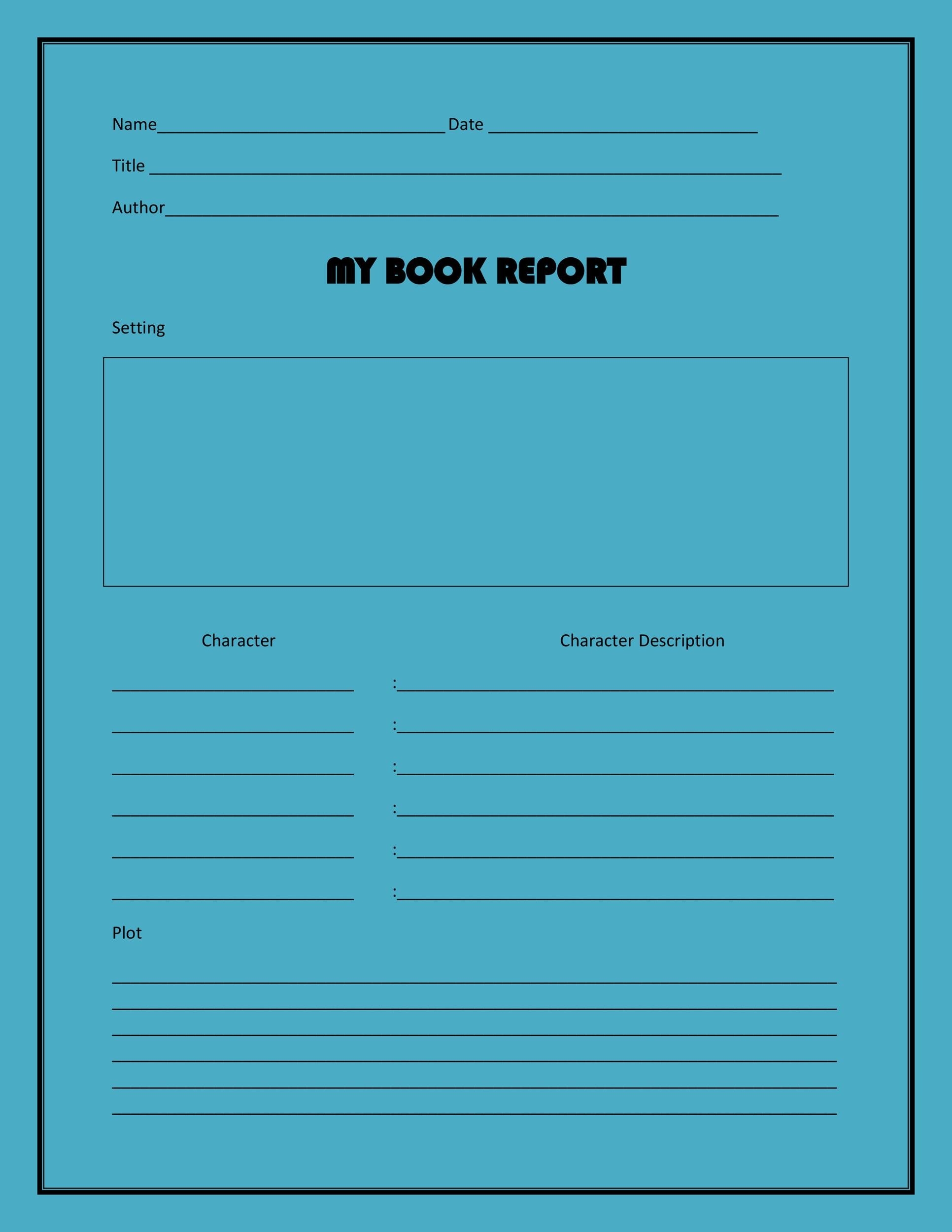 30 Book Report Templates U0026 Reading Worksheets