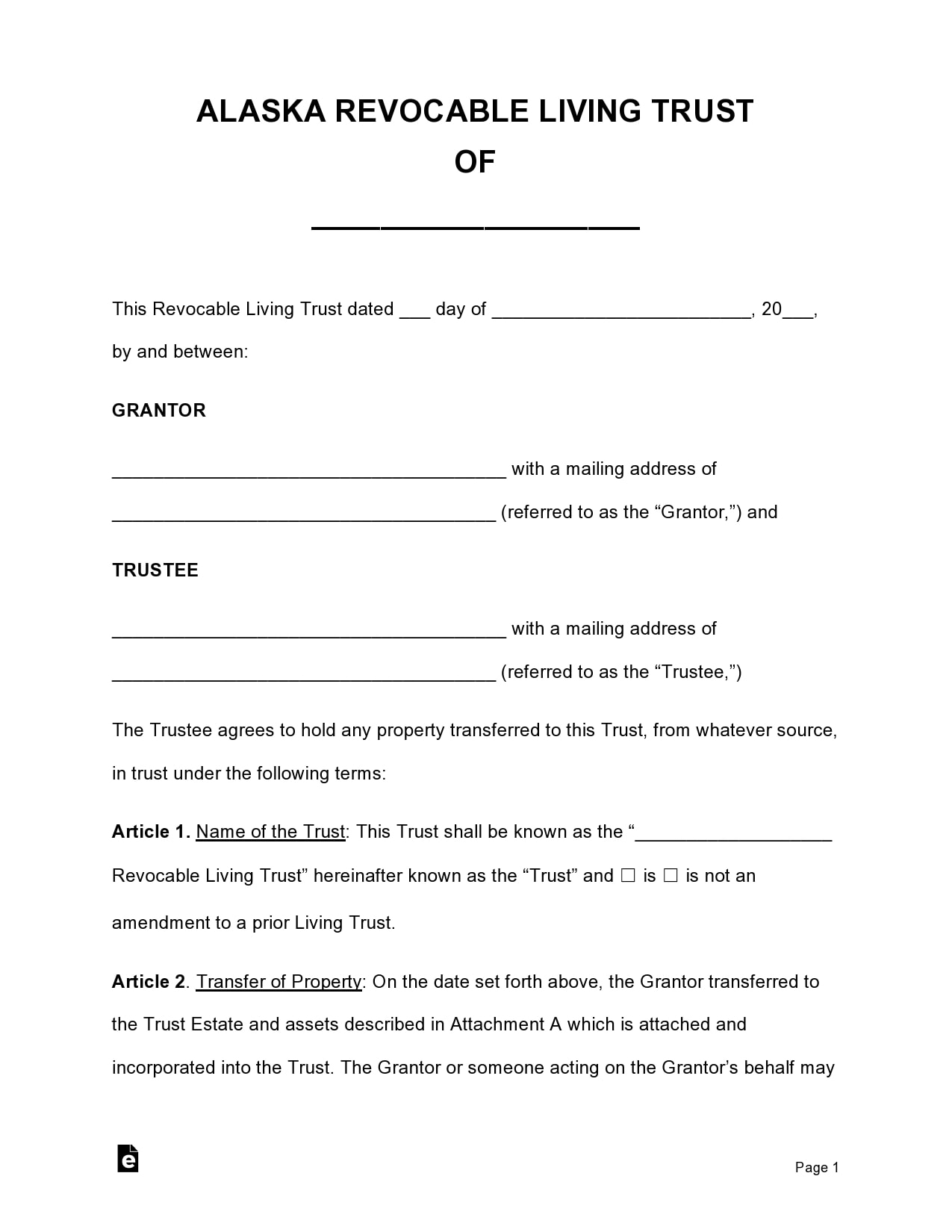 30 Free Living Trust Forms U0026 Templates Word TemplateArchive