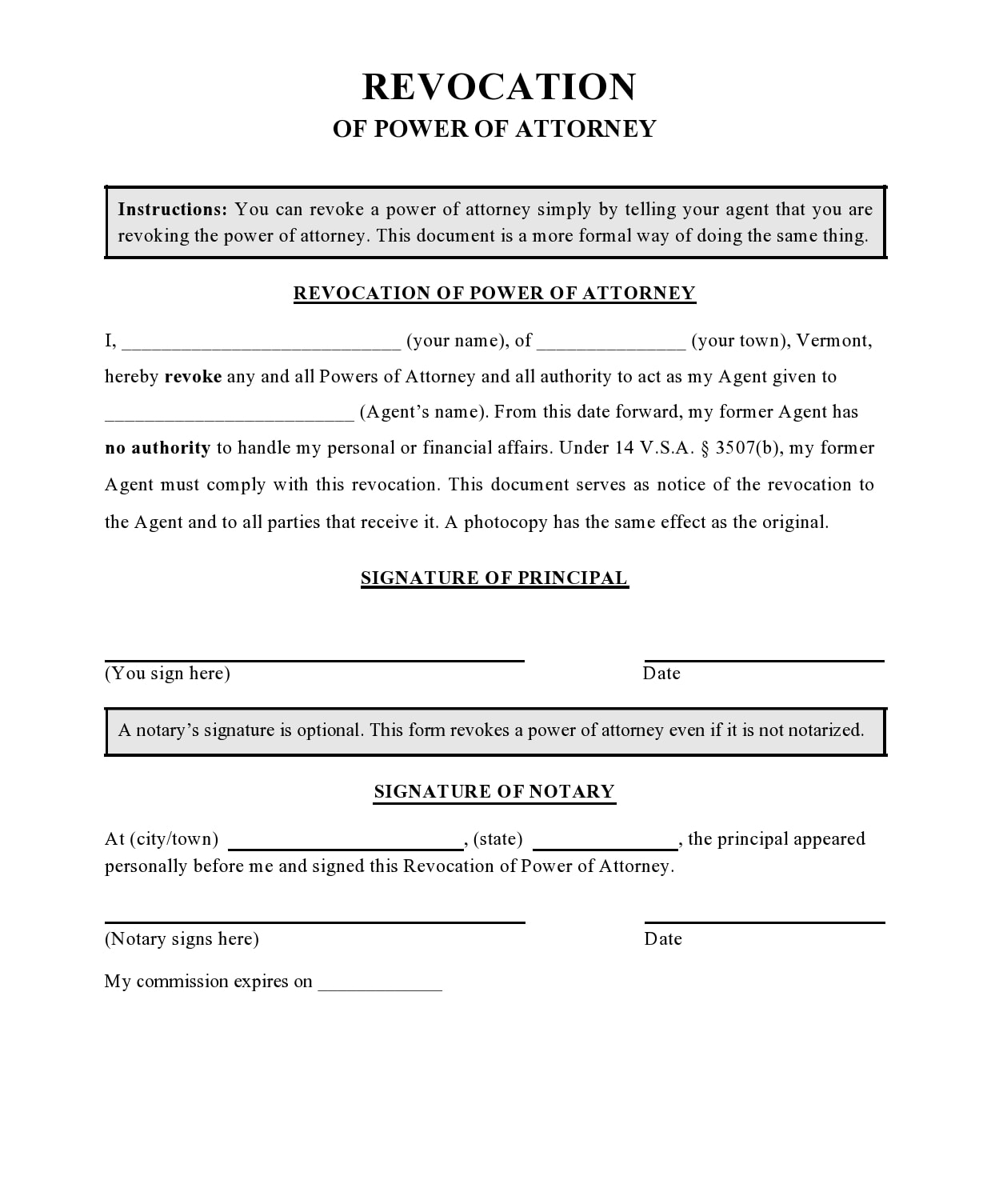 30 Free Power Of Attorney Revocation Forms Word PDF TemplateArchive