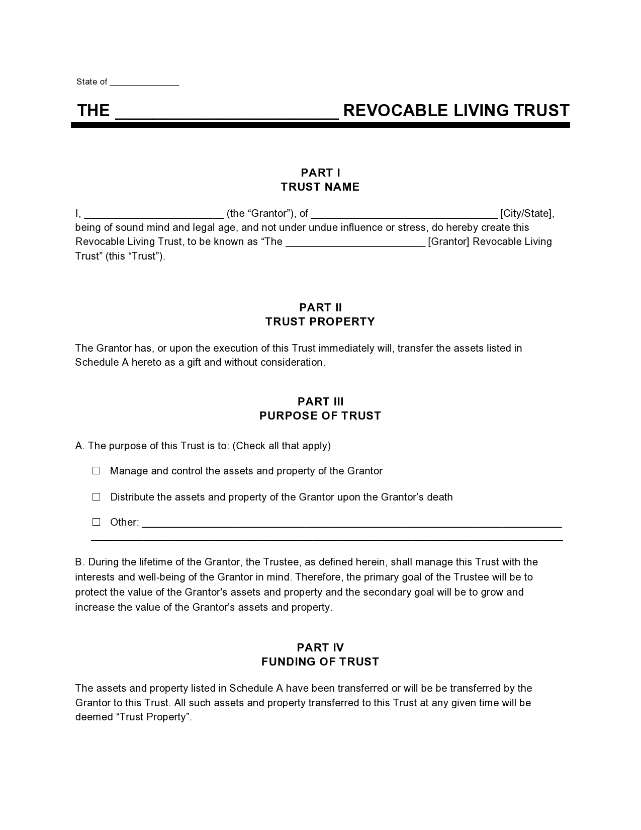 34 Free Living Trust Forms U0026 Documents TemplateLab