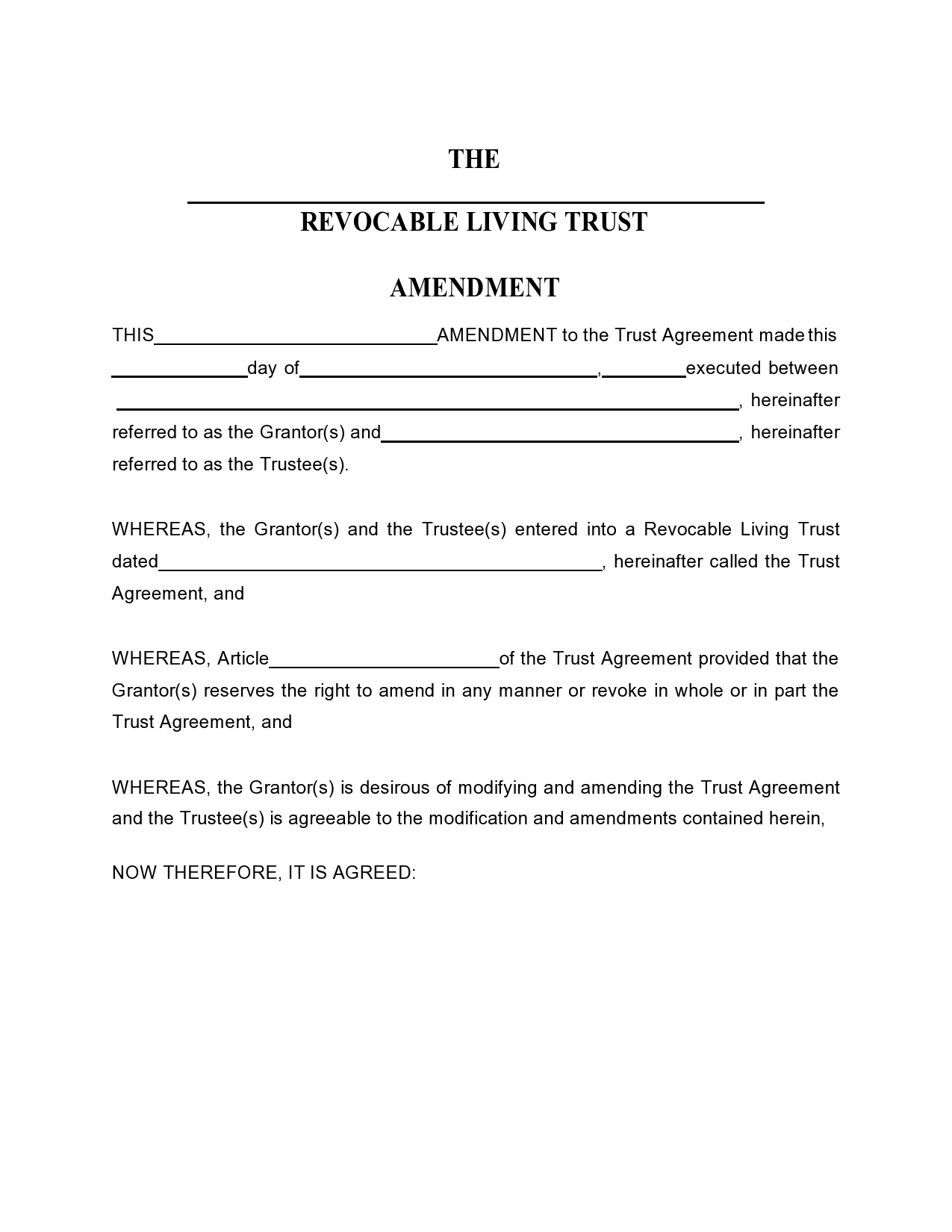 34 Free Living Trust Forms U0026 Documents TemplateLab