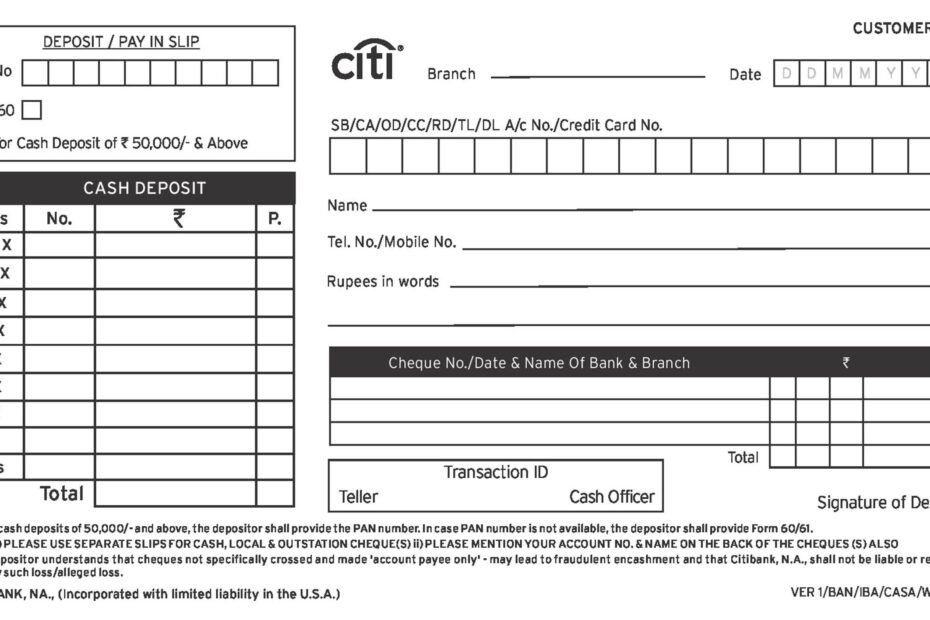 37 Bank Deposit Slip Templates U0026 Examples TemplateLab