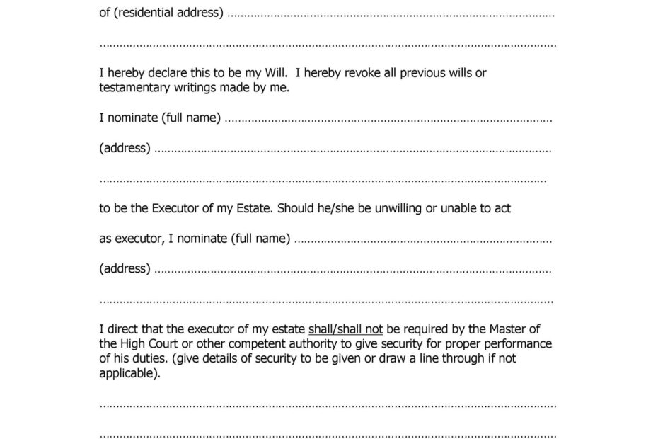 39 Last Will And Testament Forms U0026 Templates TemplateLab