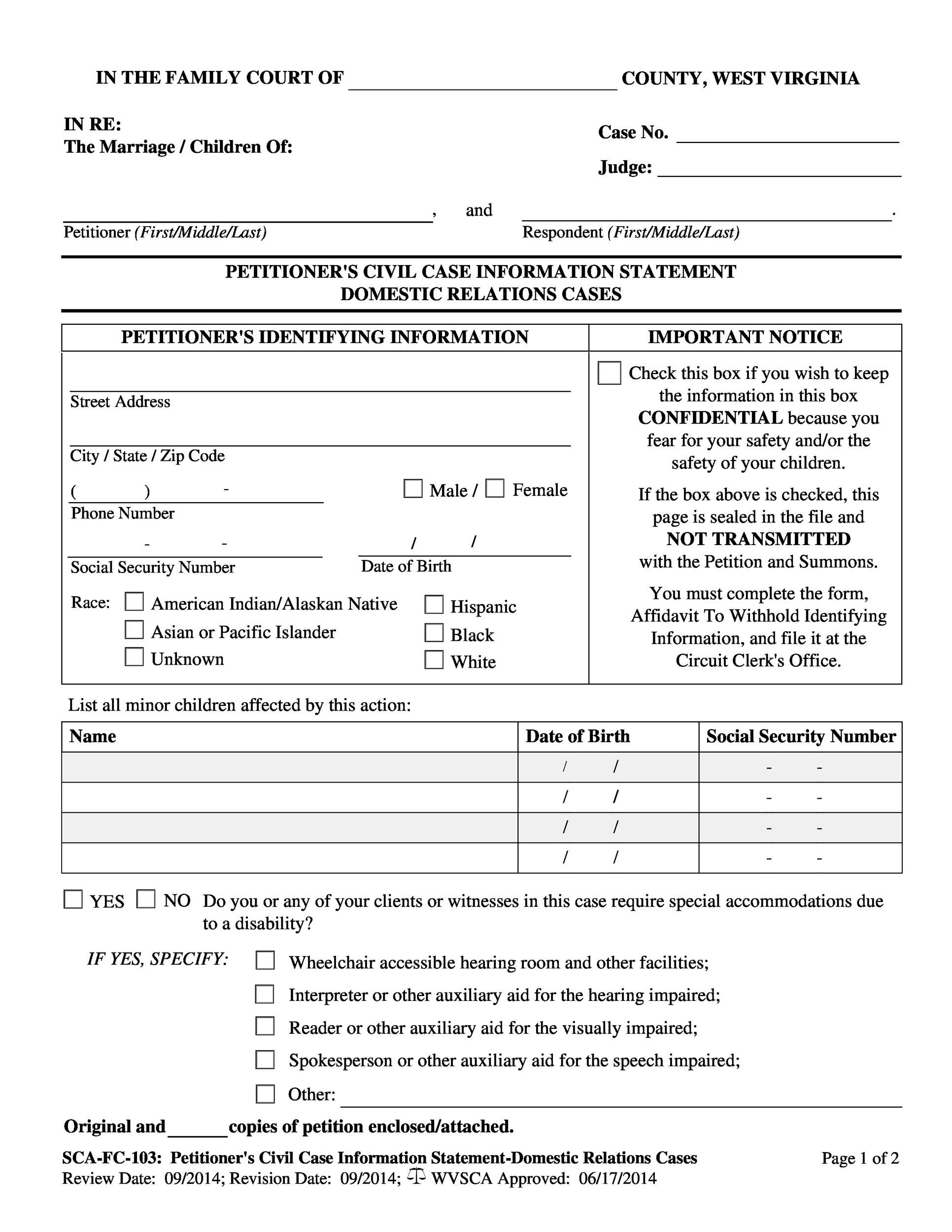 40 Free Divorce Papers Printable TemplateLab