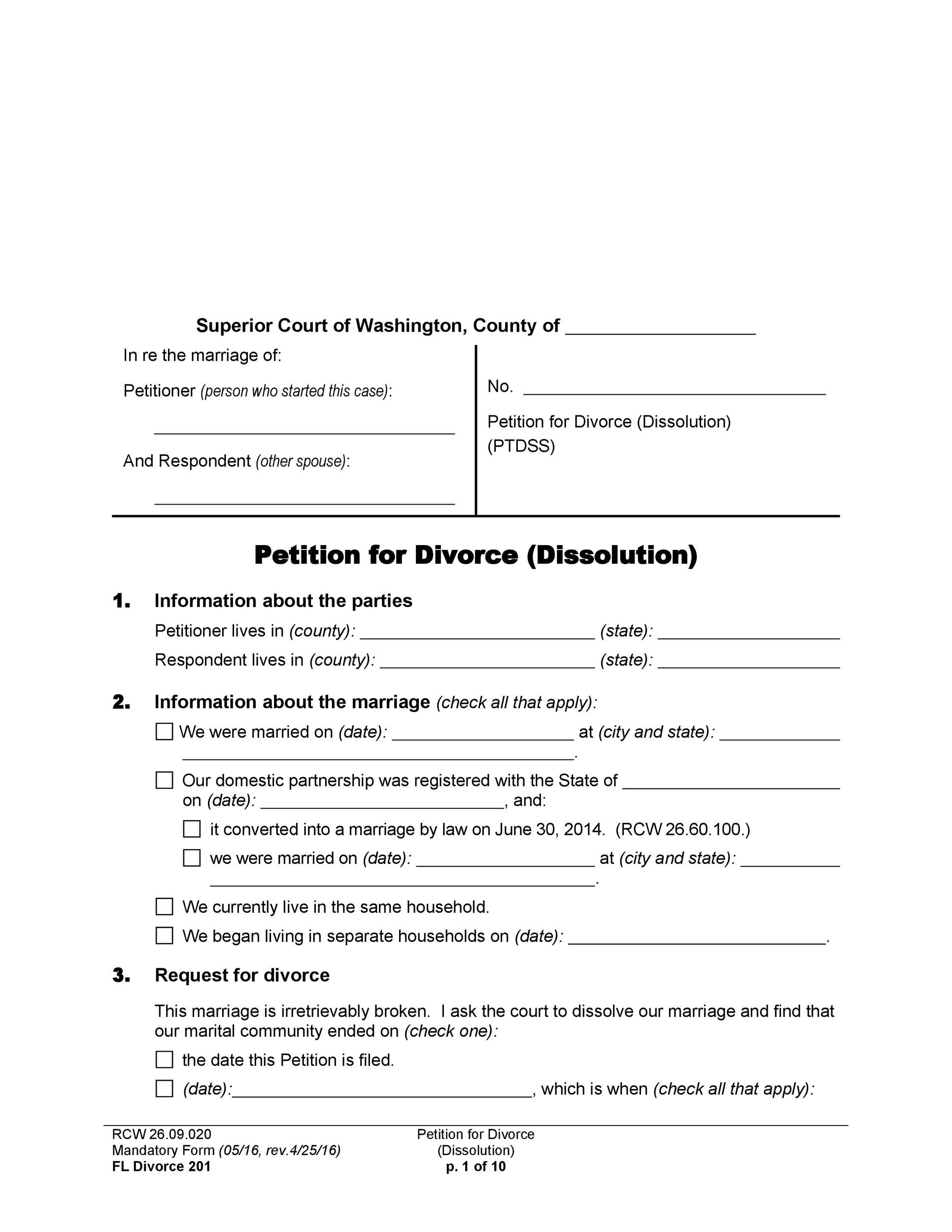 40 Free Divorce Papers Printable TemplateLab Worksheets Library