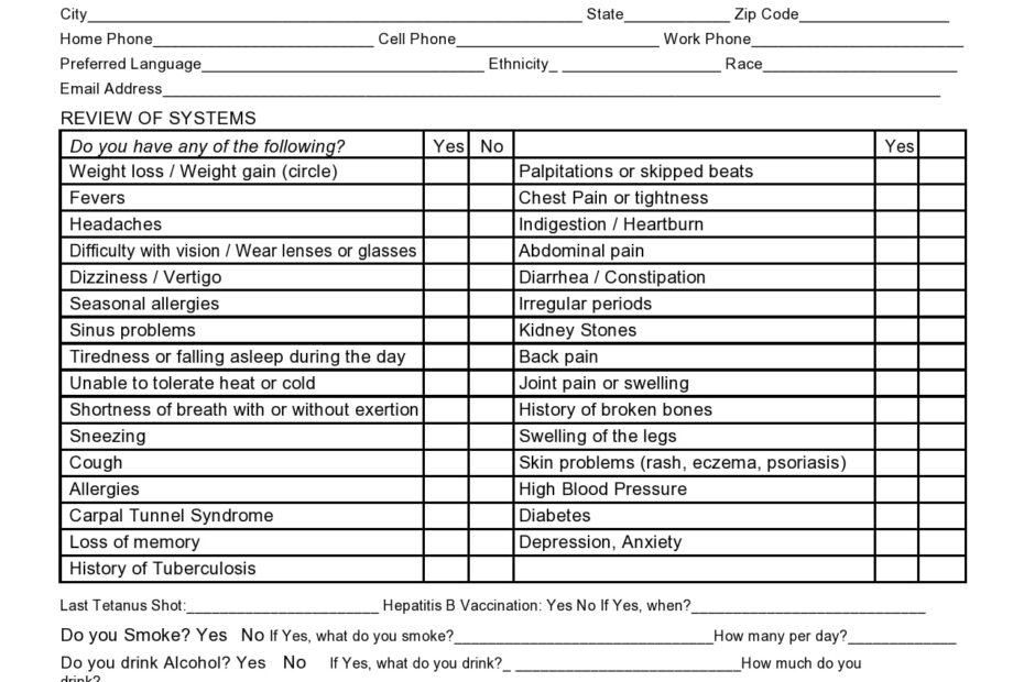 40 Printable Physical Forms For Work 100 Free TemplateArchive