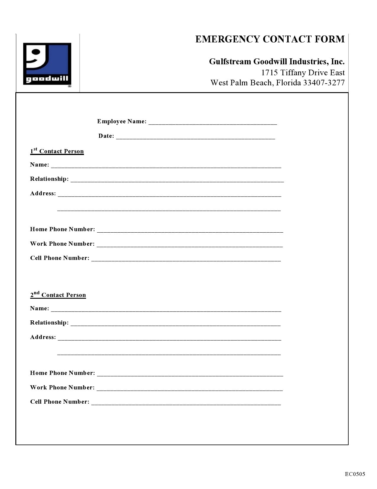 42 Printable Emergency Contact Forms 100 Free 