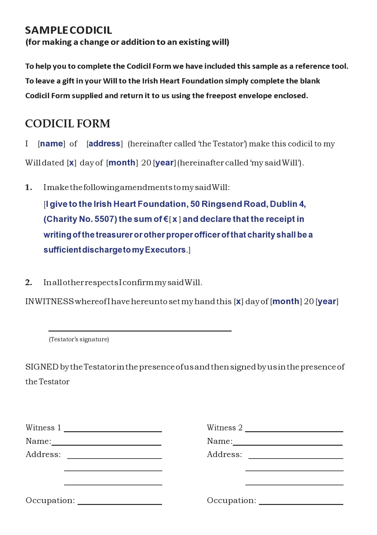 46 Free Codicil To Will Forms U0026 Templates TemplateLab 46 Free Codicil To Will Forms U0026 Templates TemplateLab