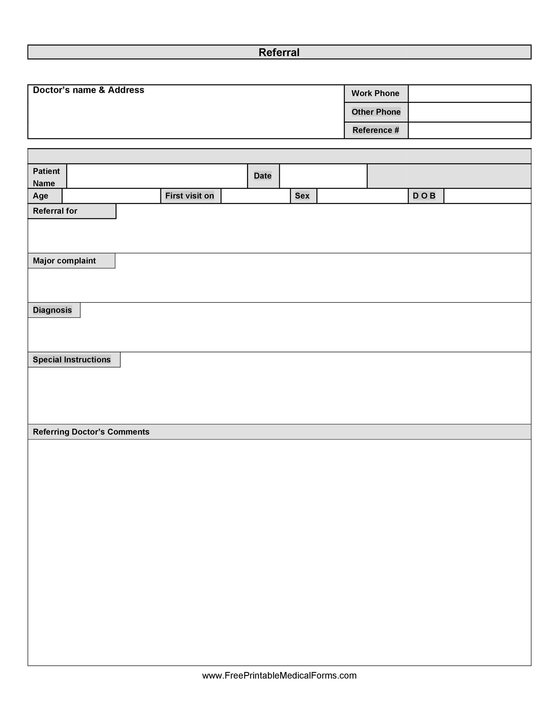 49 Referral Form Templates Medical U0026 General TemplateLab