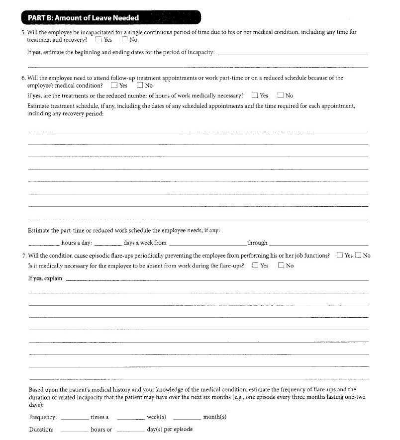 5 RECEIPT FOR FMLA FORMS 