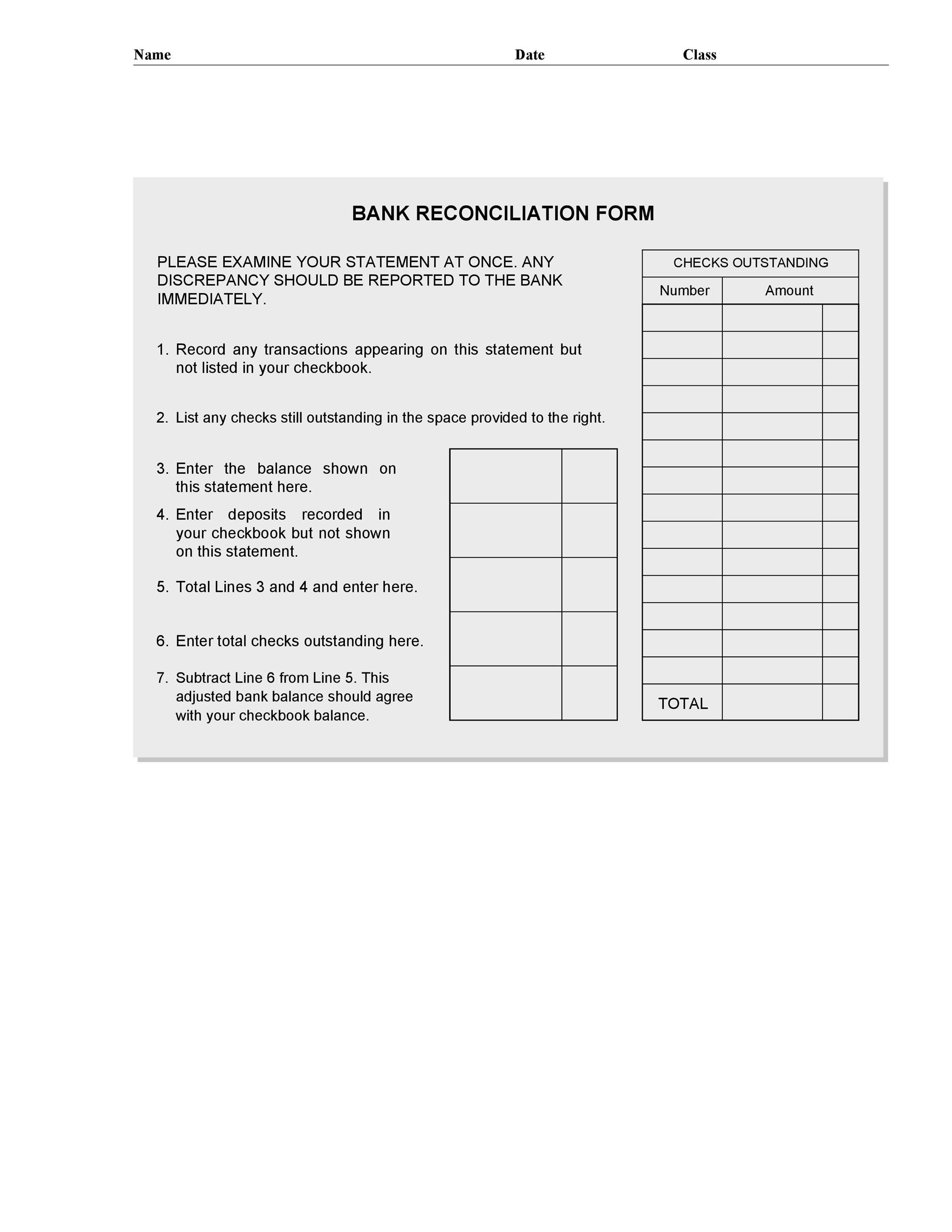 50 Bank Reconciliation Examples U0026 Templates 100 Free 