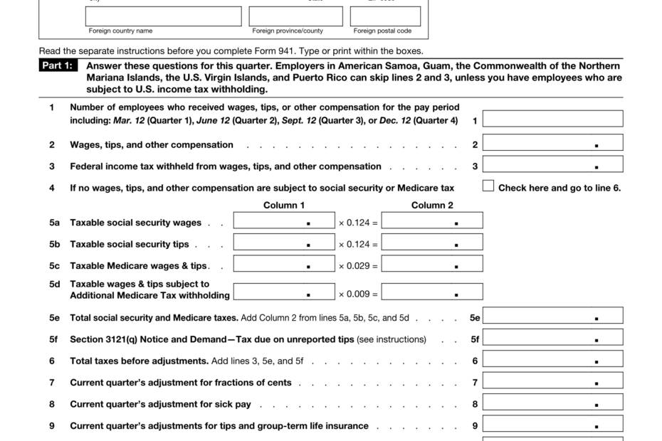 941 Form 2024 2025 Complete And Download With Ease PDF Guru