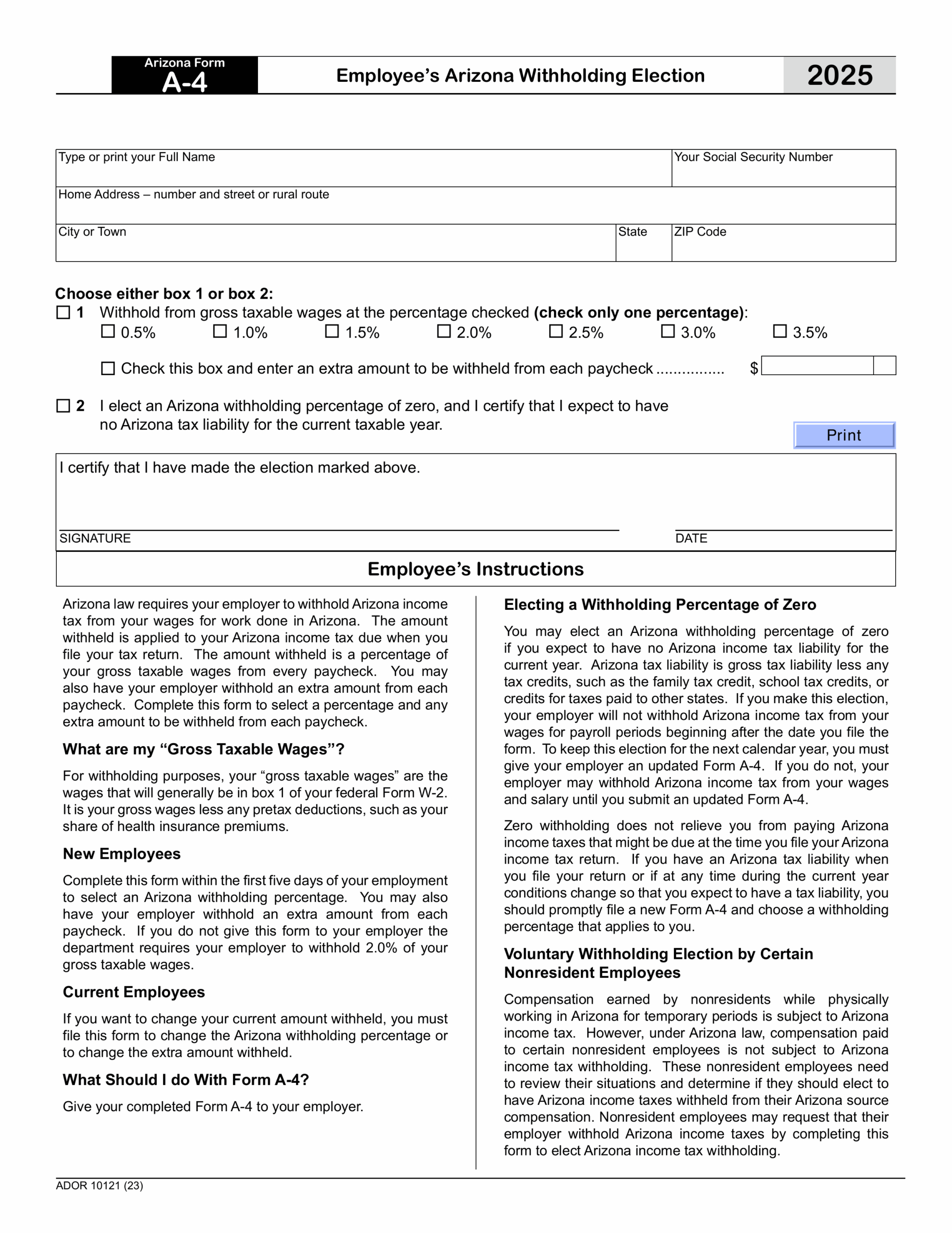 A 4 Form 2024 2025 Fill Alabama Employee Withholding Tax PDF Guru