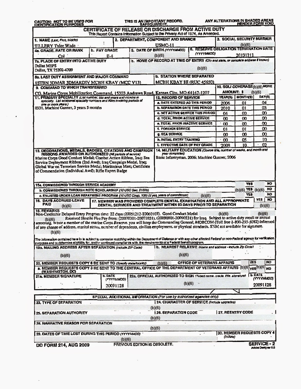 Aa Form Usmc Printable