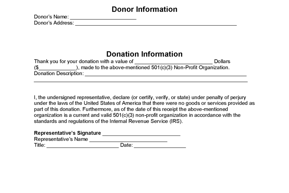 ACLU Donation Receipt Template Invoice Maker