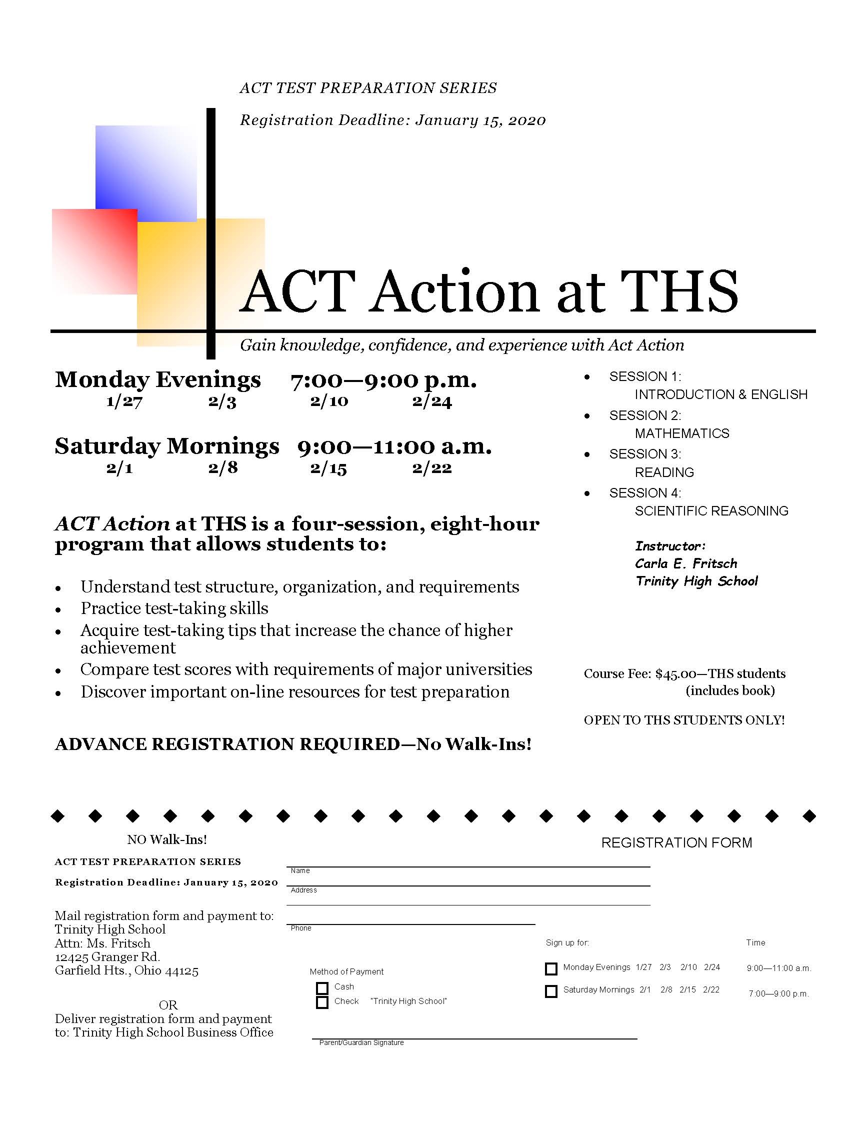 ACT Prep Trinity High School