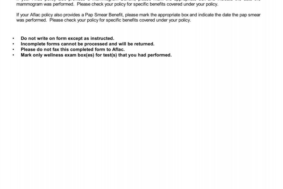 Aflac Accident Wellness Claim Form