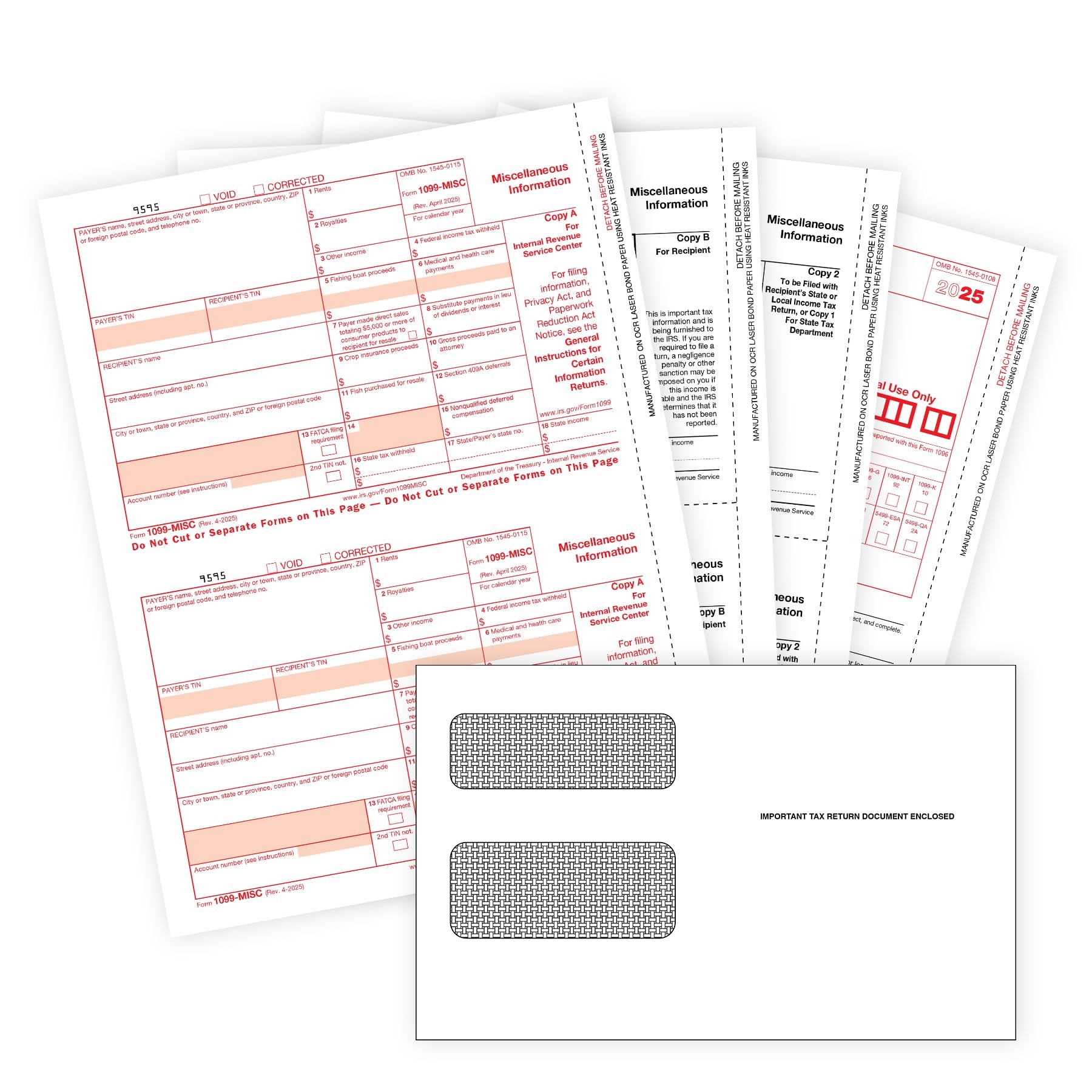 Amazon 1099 MISC Forms 2025 4 Part Tax Forms Kit 50 Vendor Amazon 1099 MISC Forms 2025 4 Part Tax Forms Kit 50 Vendor