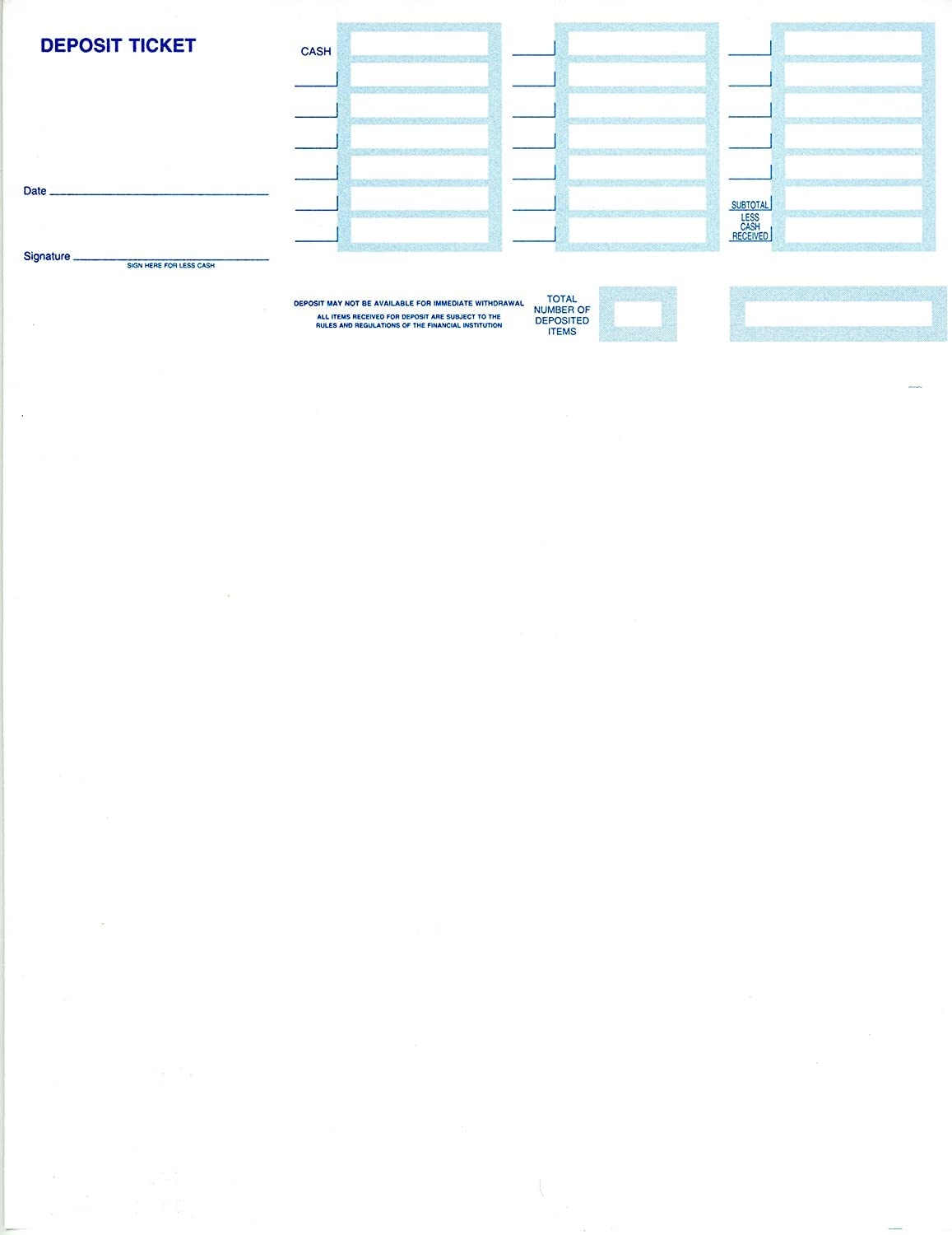 Amazon Laser Deposit Slips 1 Or 2 Parts 100 2 Part White 