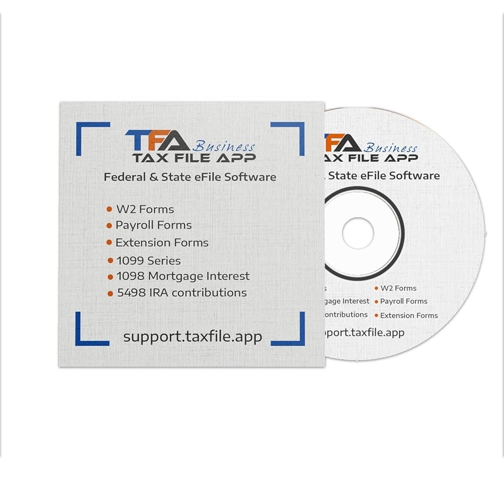 Amazon TFA Software For Tax Form Filing Print Mail And Efile W2 And 1099 Forms For Windows Office Products